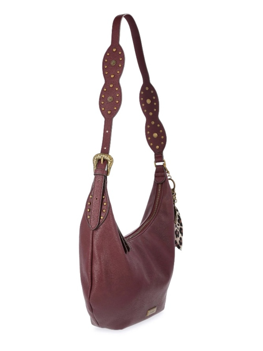 Jessica Simpson Women's Daphne Faux Leather Hobo Handbag, Pinot Noir NWT - Picture 3 of 10